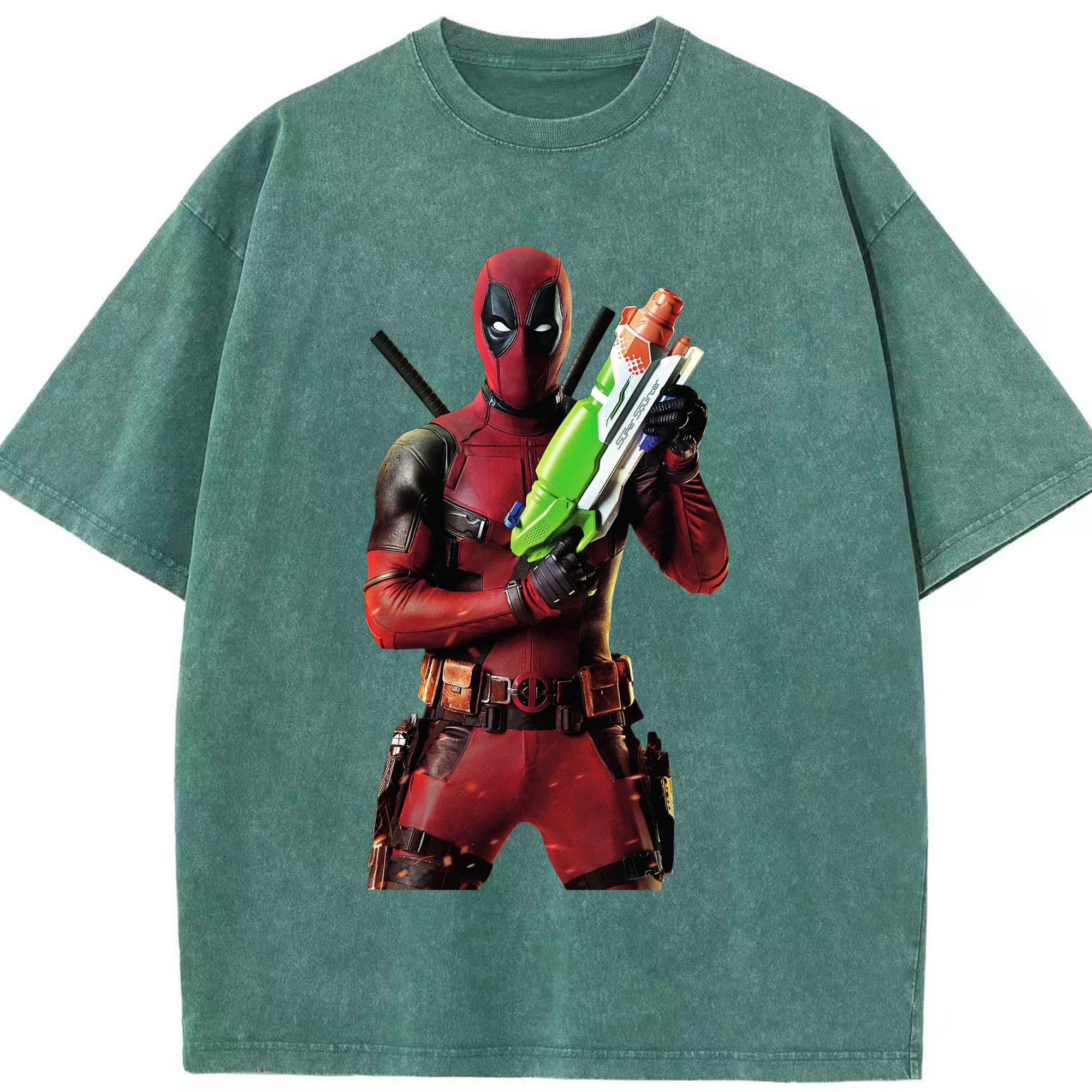 （画像用） Deadpool デッドプール 綿100% ヴィンテージ風 半袖Tシャツ（フロントプリント）
